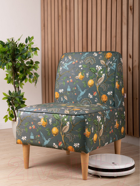 Изображение товара Кресло мягкое Monofix Одос Принт (лимон серый/микровелюр)