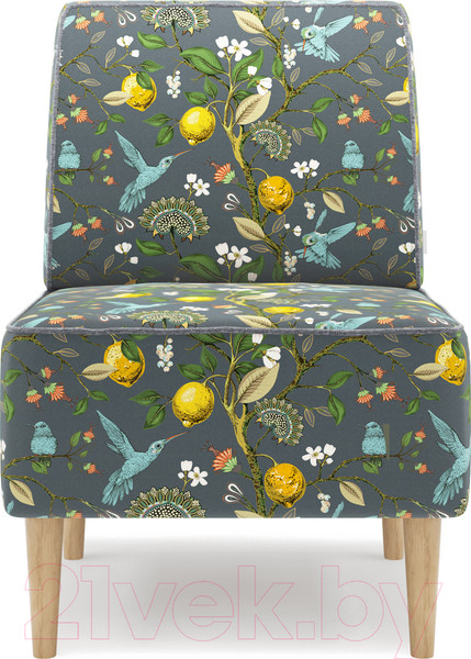 Изображение товара Кресло мягкое Monofix Одос Принт (лимон серый/микровелюр)