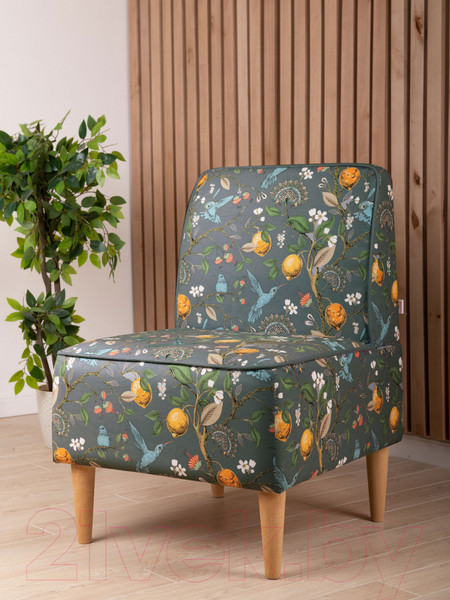 Изображение товара Кресло мягкое Monofix Одос Принт (лимон серый/микровелюр)