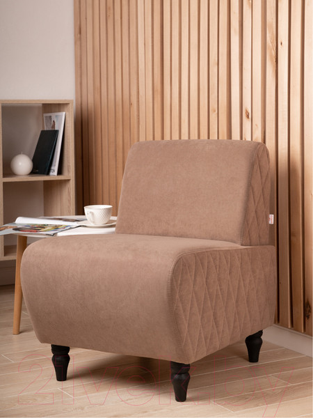 Изображение товара Кресло мягкое Monofix Буно (велюр/светло-коричневый №22)