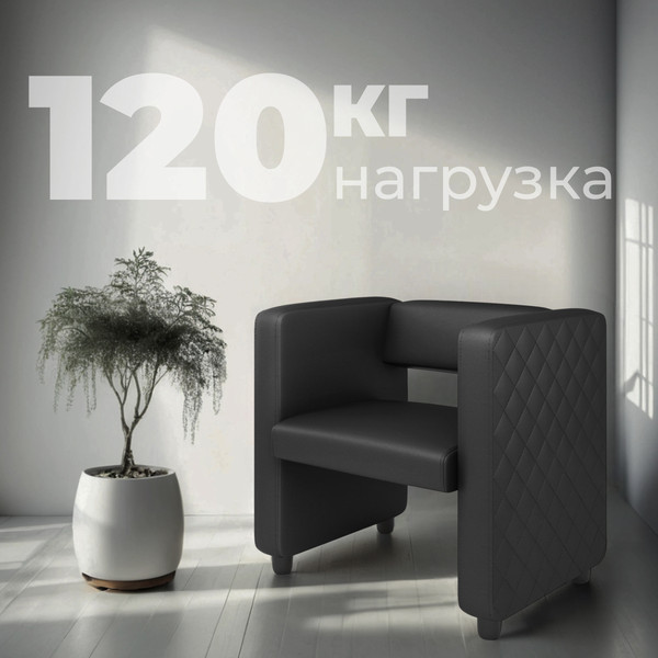 Изображение товара Кресло мягкое Monofix Йокки (экокожа/черный)