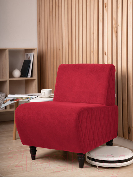 Изображение товара Кресло мягкое Monofix Буно (велюр/красный №36)
