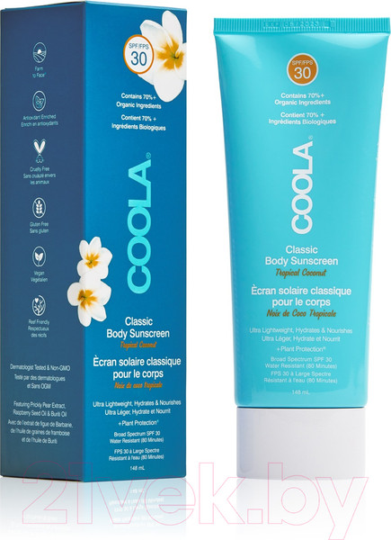Изображение товара Крем солнцезащитный Coola Тропический кокос SPF 30 (148мл)