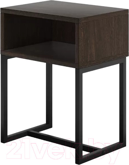 Изображение товара Прикроватная тумба Monofix С металлическими опорами (венге/черный)