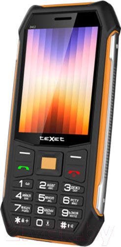Изображение товара Мобильный телефон Texet TM-D412 (черный/оранжевый)