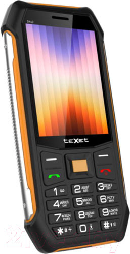 Изображение товара Мобильный телефон Texet TM-D412 (черный/оранжевый)