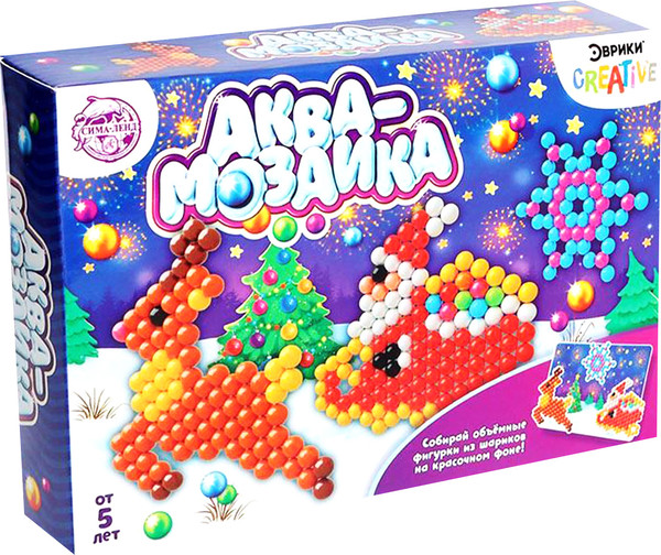 Изображение товара Развивающая игра Эврики Аквамозаика. Сани Деда Мороза / 4378610
