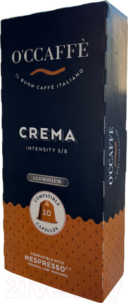 Изображение товара Кофе в капсулах O'ccaffe Crema Nespresso (10x5г)