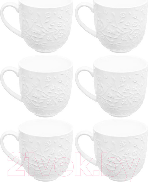 Изображение товара Набор кружек Elan Gallery Веточки-цветочки / 630082