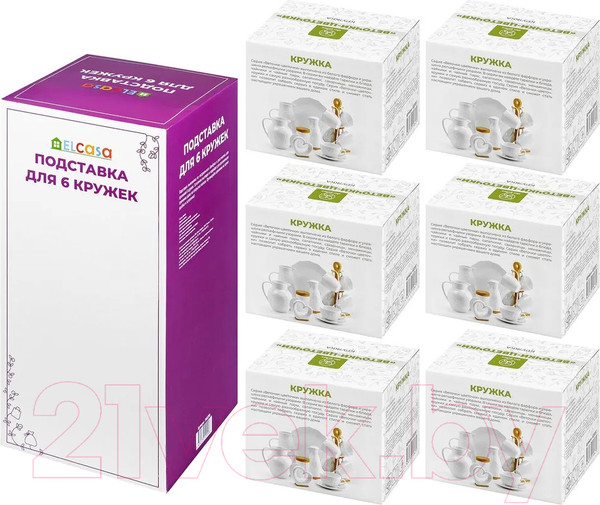 Изображение товара Набор кружек Elan Gallery Веточки-цветочки / 630082