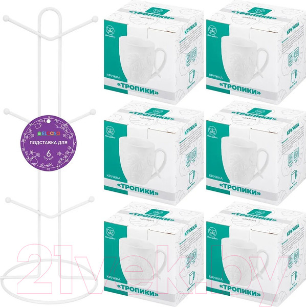 Изображение товара Набор кружек Elan Gallery Тропики / 540891