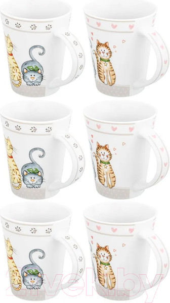 Изображение товара Набор кружек Elan Gallery Без кота жизнь не та / 880207
