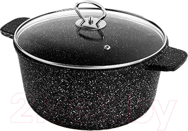 Изображение товара Кастрюля Elan Gallery Гармония вкуса / 121152 (черный мрамор)