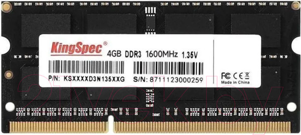 Изображение товара Оперативная память DDR3 KingSpec KS1600D3N13504G
