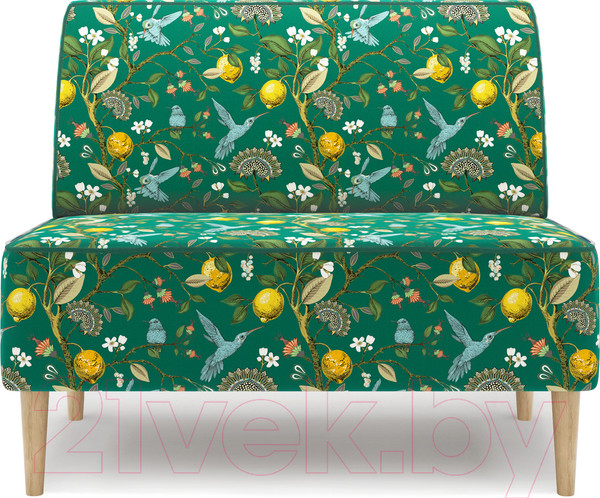 Изображение товара Диван Monofix Одос Принт (лимон зеленый/микровелюр)