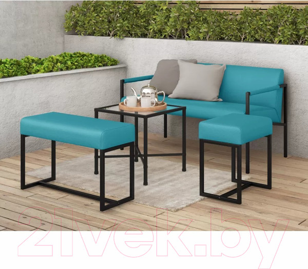 Изображение товара Диван садовый Monofix Юнта (голубой)