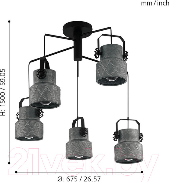 Изображение товара Люстра Eglo Hilcott 39856