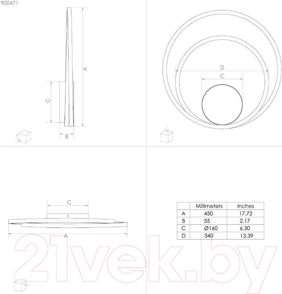 Изображение товара Потолочный светильник Eglo Ruotale 900471