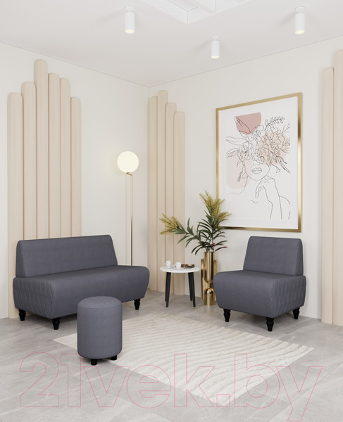 Изображение товара Пуф Monofix Йокки (велюр/темно-серый №8)