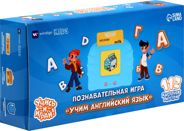 Изображение товара Развивающий игровой набор Windigo Для изучения английского языка / 9940540 (112шт, голубой)