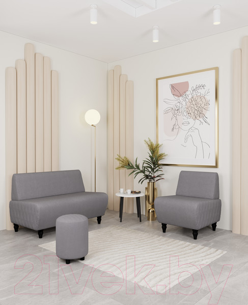 Изображение товара Пуф Monofix Йокки (велюр/светло-серый №7)