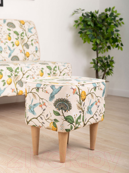 Изображение товара Пуф Monofix Одос Принт (лимон/микровелюр)