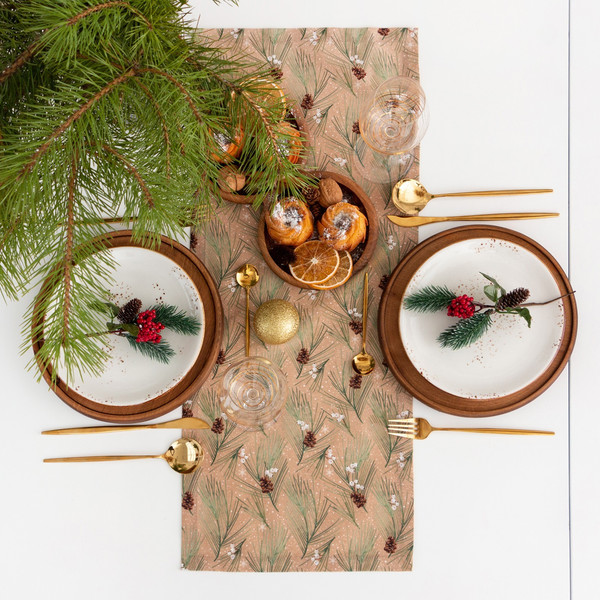 Изображение товара Дорожка на стол Этель Spruce Branches / 7321858 (30x70)