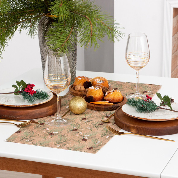 Изображение товара Дорожка на стол Этель Spruce Branches / 7321858 (30x70)