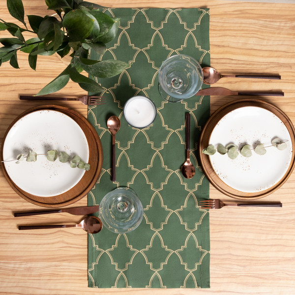 Изображение товара Дорожка на стол Этель Gold Ornament / 7321875 (30x70)