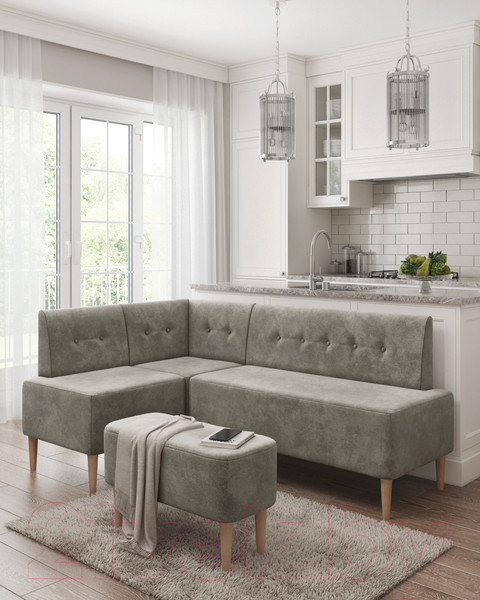 Изображение товара Пуф Monofix Четт (микровелюр/жемчуг №02)