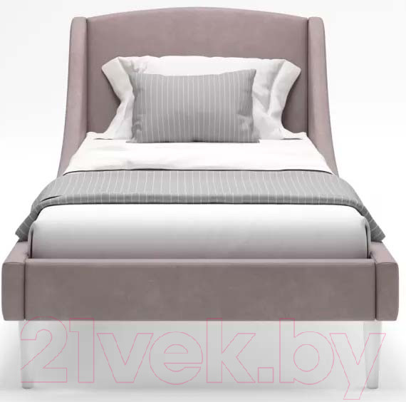 Изображение товара Односпальная кровать Monofix Лотти 90x200 (микровелюр/капучино)