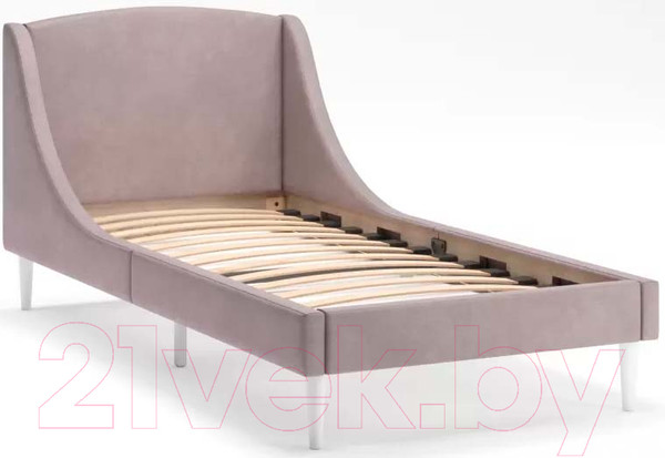 Изображение товара Односпальная кровать Monofix Лотти 90x200 (микровелюр/капучино)