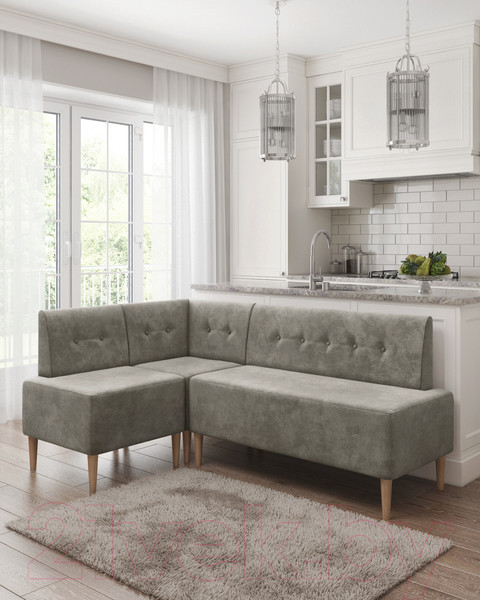 Изображение товара Уголок кухонный мягкий Monofix Четт (микровелюр/жемчуг №02)