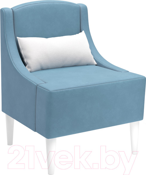 Изображение товара Кресло мягкое Monofix Лотти (велюр/серый/голубой №22)