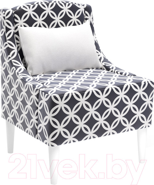Изображение товара Кресло мягкое Monofix Лотти Принт (микровелюр/графит)