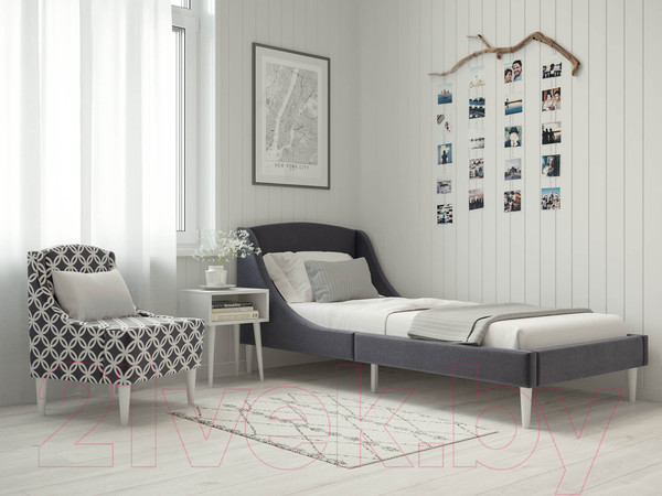 Изображение товара Кресло мягкое Monofix Лотти Принт (микровелюр/графит)