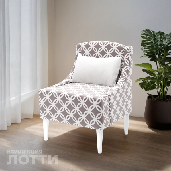 Изображение товара Кресло мягкое Monofix Лотти Принт (микровелюр/капучино)