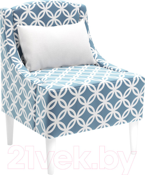 Изображение товара Кресло мягкое Monofix Лотти Принт (микровелюр/серый/голубой)