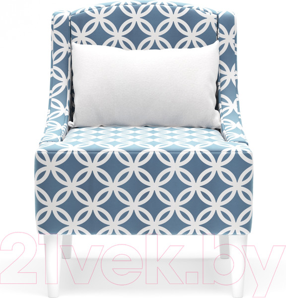 Изображение товара Кресло мягкое Monofix Лотти Принт (микровелюр/серый/голубой)