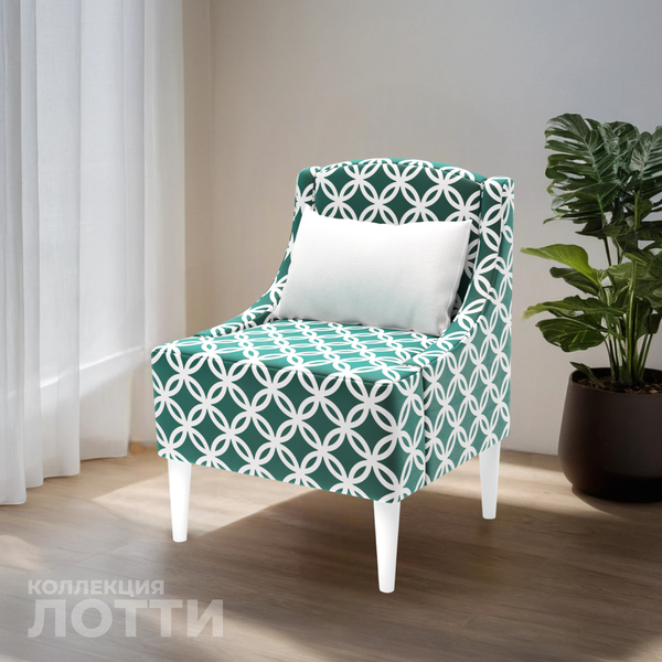 Изображение товара Кресло мягкое Monofix Лотти Принт (микровелюр/зеленый)