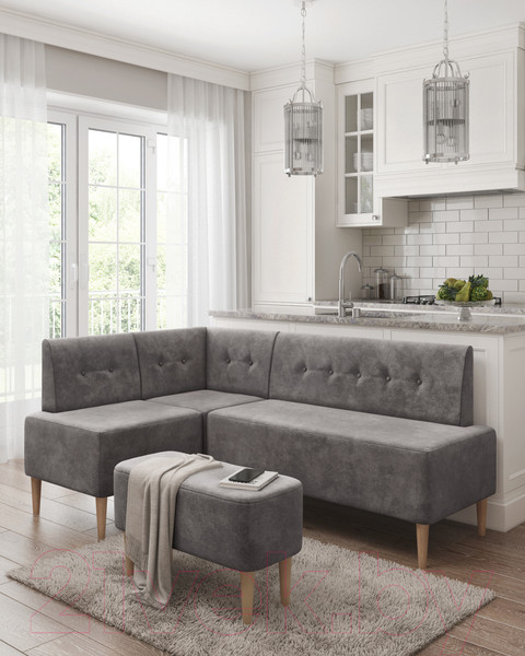 Изображение товара Модуль мягкий Monofix Четт (микровелюр/серый №23)