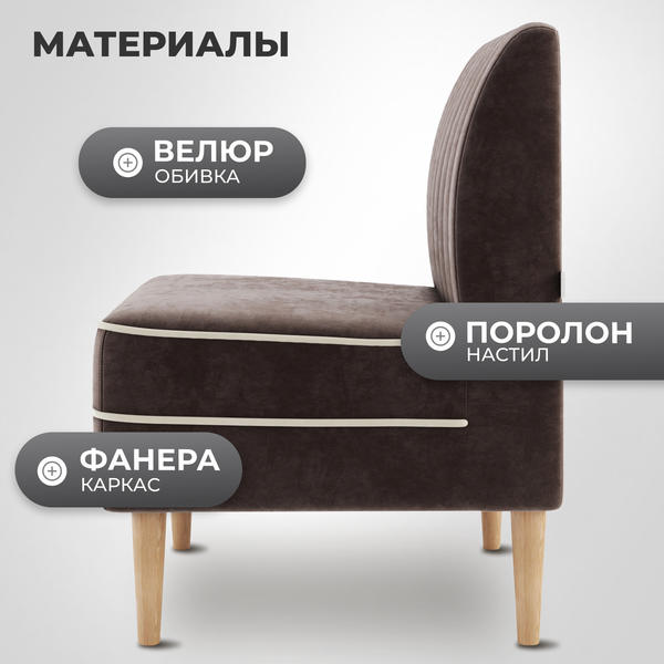 Изображение товара Кресло мягкое Monofix Амма (коричневый №24)