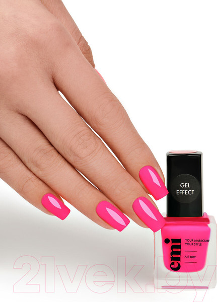 Изображение товара Лак для ногтей E.Mi Ультрастойкий Gel Effect Сердцебиение №195 (9мл)