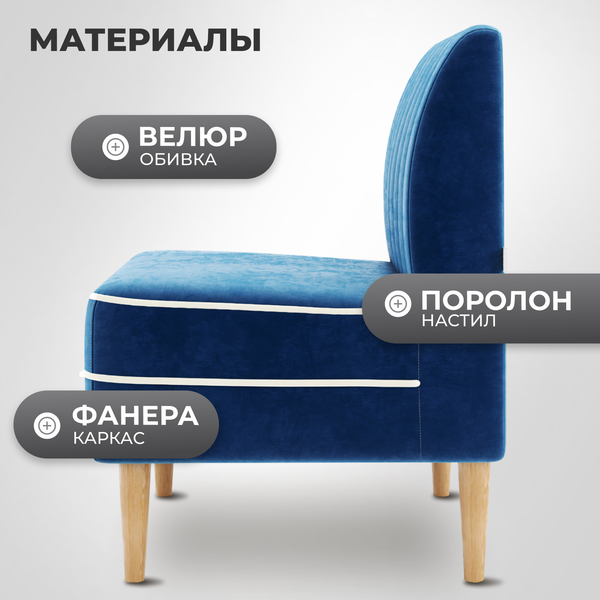 Изображение товара Кресло мягкое Monofix Амма (синий №26)