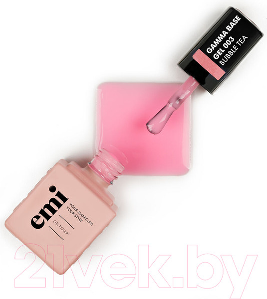 Изображение товара База для гель-лака E.Mi E.MiLac Gamma Base Gel №003 Bubble tea (9мл)