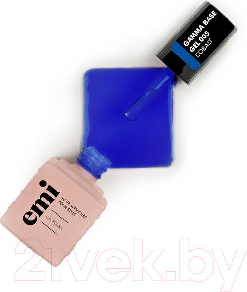 Изображение товара База для гель-лака E.Mi E.MiLac Gamma Base Gel №005 Cobalt (9мл)
