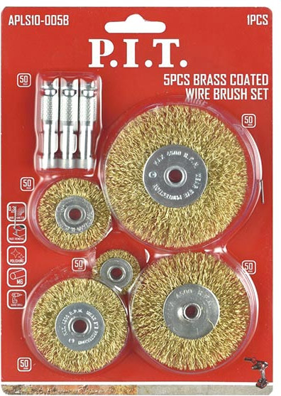 Изображение товара Набор щеток для электроинструмента P.I.T APLS10-005B (5шт)