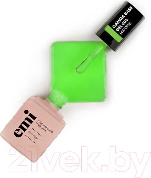 Изображение товара База для гель-лака E.Mi E.MiLac Gamma Base Gel №006 Midorri (9мл)