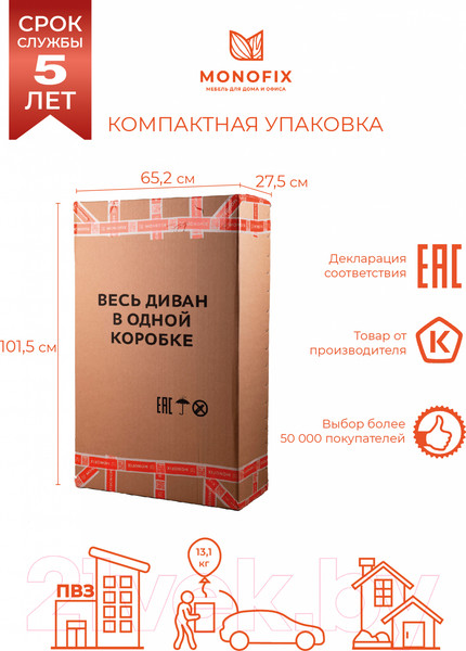 Изображение товара Диван Monofix Амма (зеленый №33)