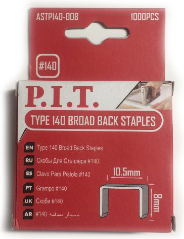 Изображение товара Скобы P.I.T Тип 140 8мм / ASTP140-008 (1000шт)